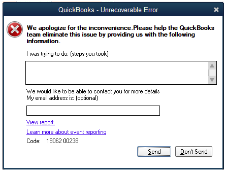 Best Solutions To Resolve QuickBooks Error 19062 00238