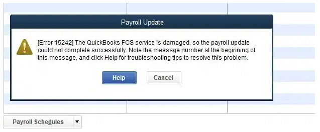 quickbooks error 15242