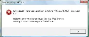 QuickBooks error 1601