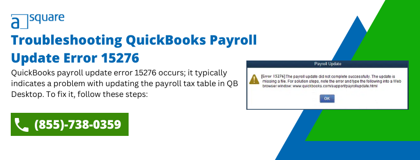 QuickBooks payroll update error 15276