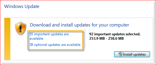 download and install updates