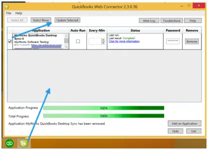 choose about quickbooks web connector