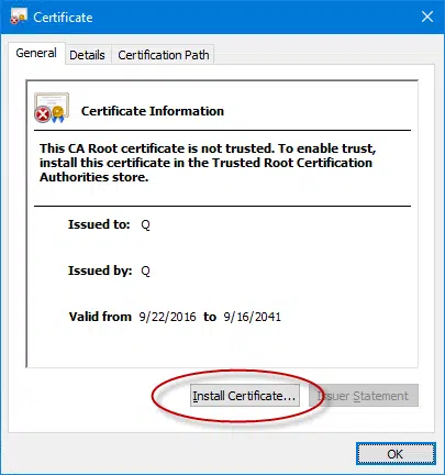 install certificate if can't update quickbooks payroll
