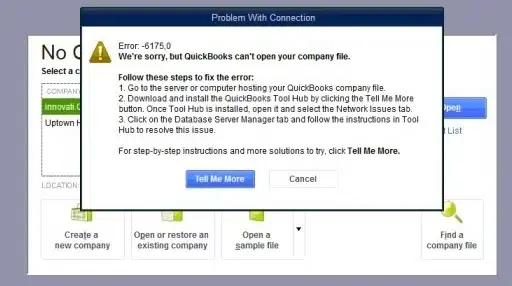 Fix QuickBooks Company File Error 6175 0