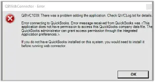 application does not have permission to access this quickbooks company data file.
