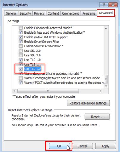 Internet Explorer Settings