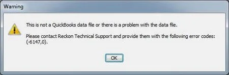 quickbooks error message 6147 0