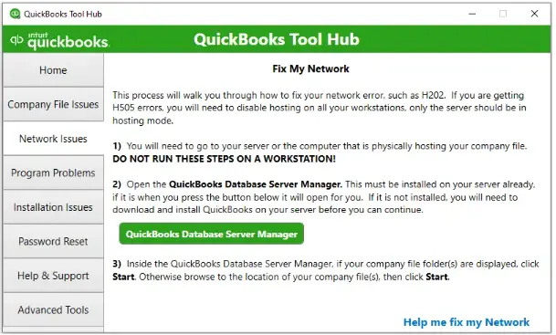 QuickBooks Database Server Manager