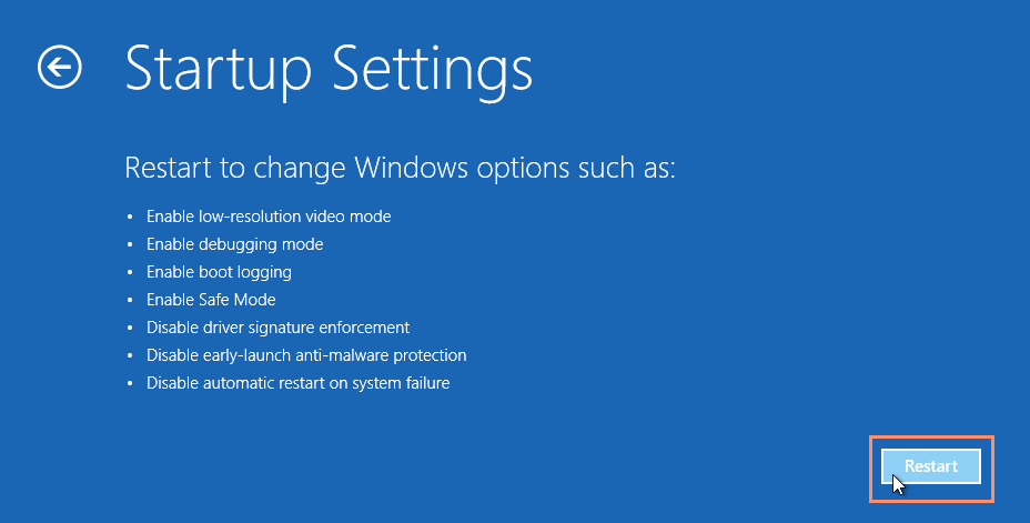 Restart your computer. During the boot-up process