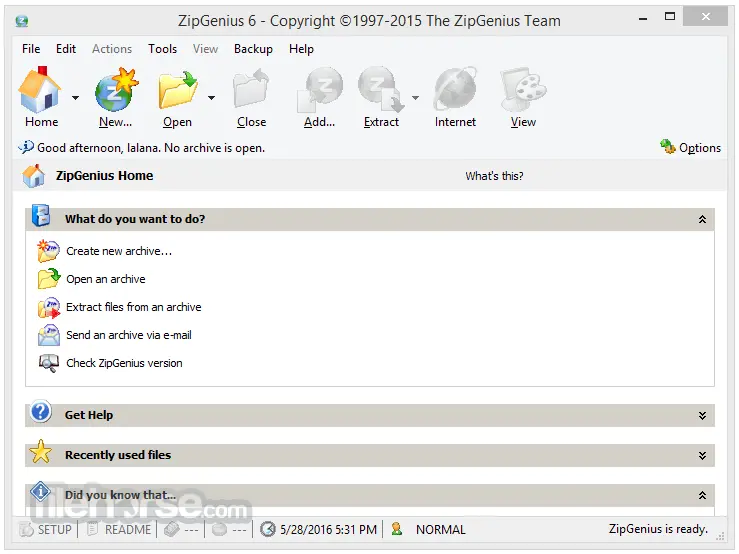 Download and Install the latest version of ZIP Genuis