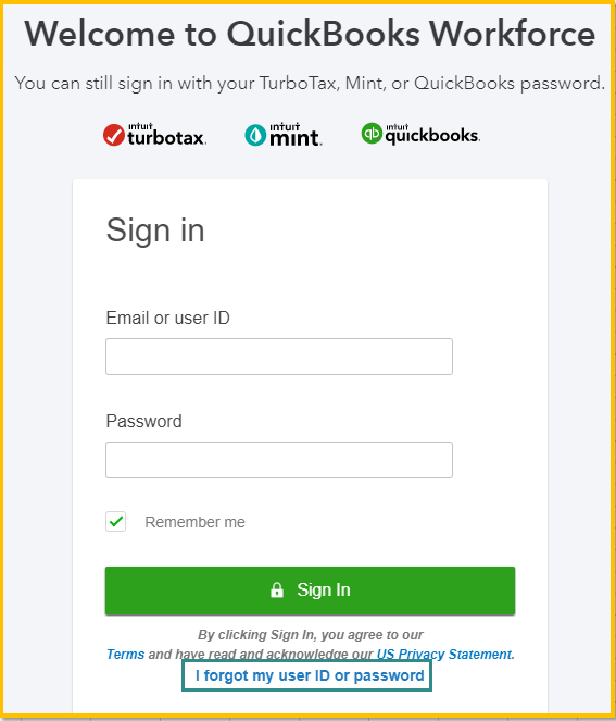 intuit quickbooks time tracker login