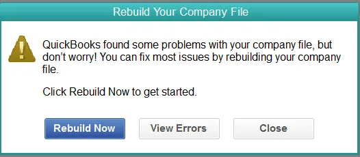 Rebuild your company file