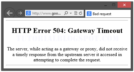 Fix http error 504: gateway timeout