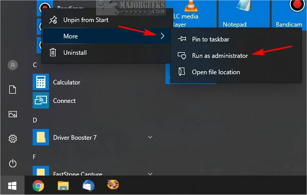 how to run an app as administrator in windows