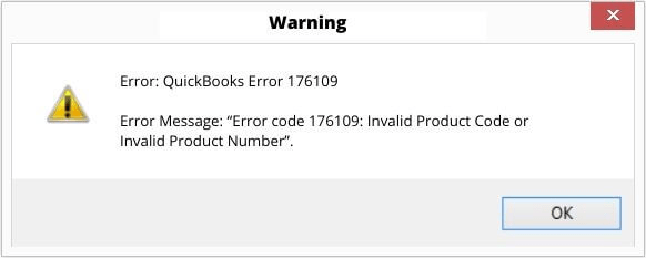 quickbooks POS error  code 176109.