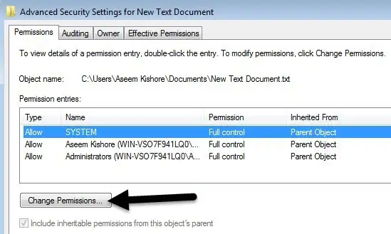 Check the Folder Permission Manually And Set It Correctly.