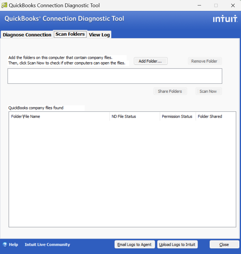 QuickBooks Connection Diagnostic Tool.