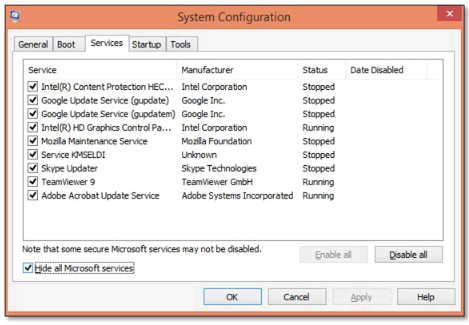 system configuration