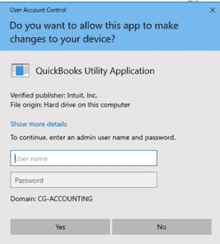 qb utility application window keeps appearing on the screen