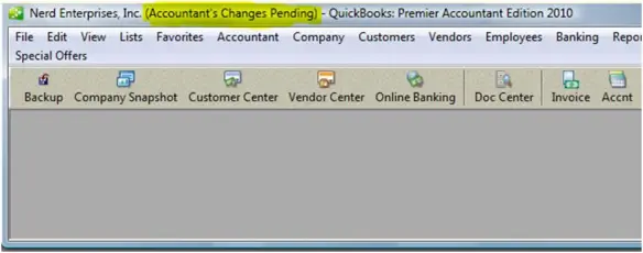 Accountant's Changes Pending