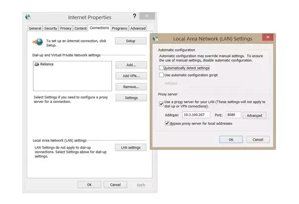 local area network lan settings