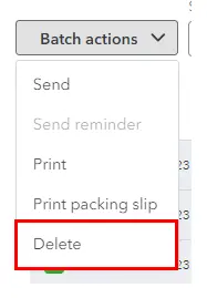 Choose Delete and confirm