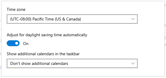 Choose your time zone from the drop-down menu