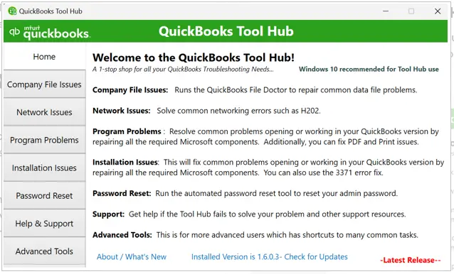 QuickBooks Tool Hub