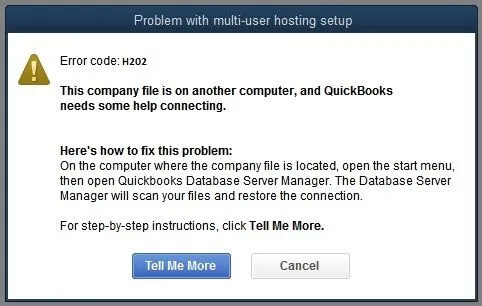 Error Code H202 in QuickBooks