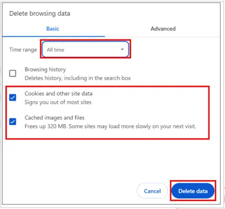 Delete Browsing Data