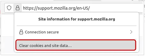 Clear Cookies and Site Data