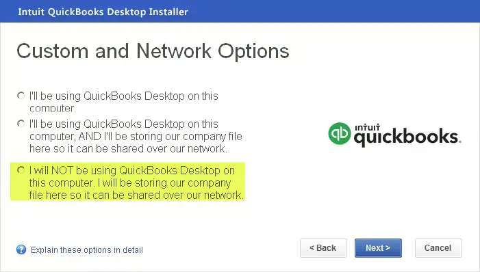 Install QuickBooks Database Server Manager On the Server