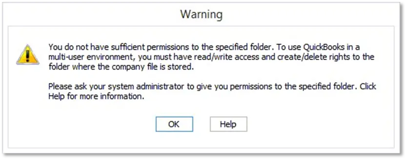 You do not have sufficient permissions to the specified folder