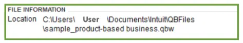 location or can’t find it, open QuickBooks Desktop