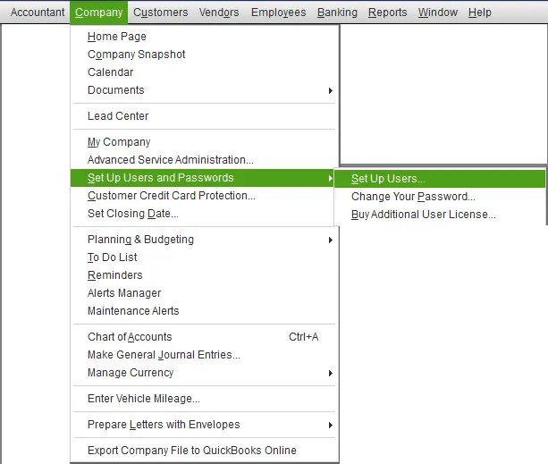 Set Up Users and Password