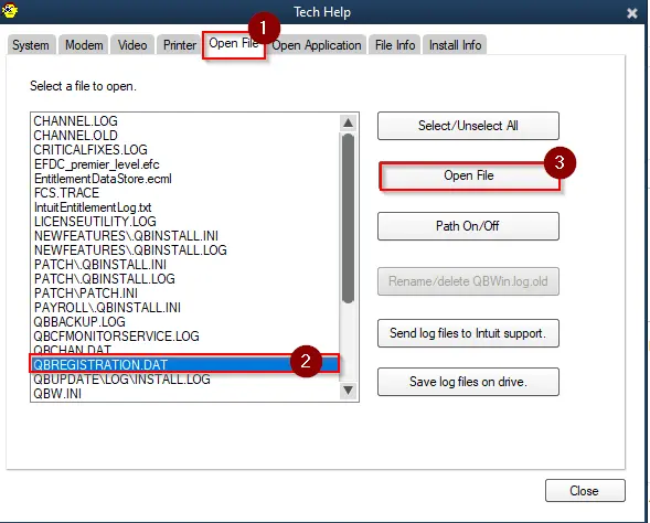 QBRegistration.dat file