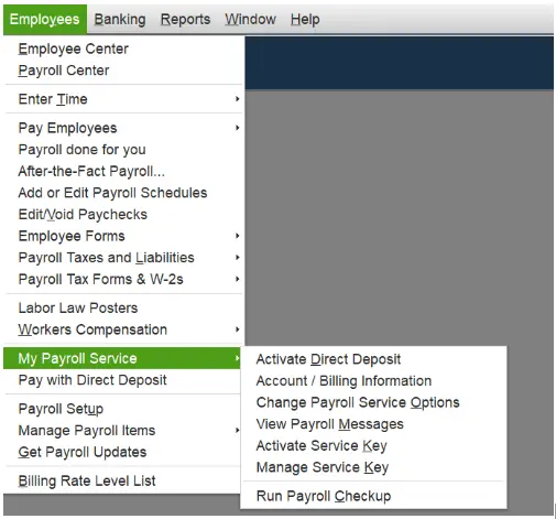Verify Your Payroll Service Subscription