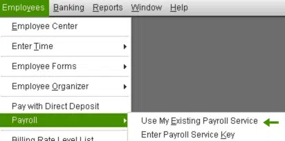 Use My Existing Payroll Service