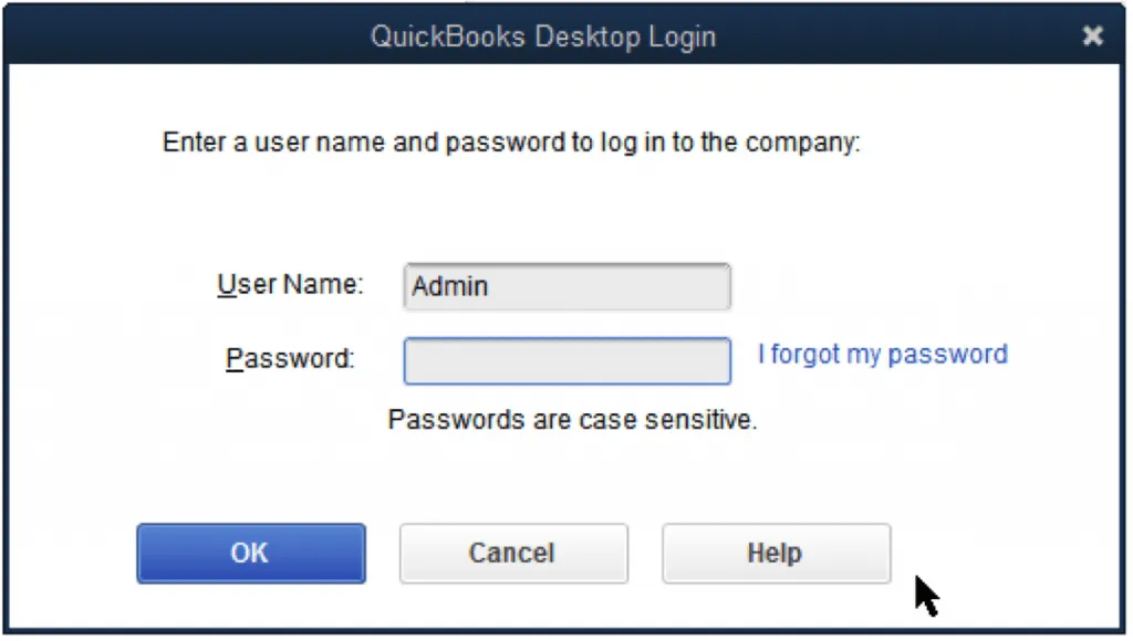 Recover QuickBooks Account
