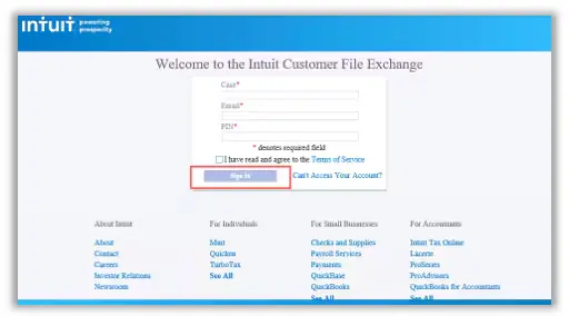 Intuit Customer File Exchange