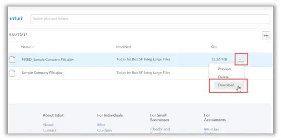 choose the ellipsis icon and then click on Download